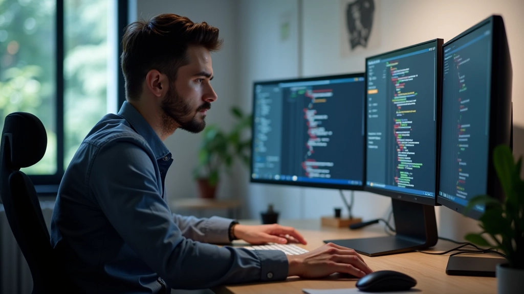 Vývojář testuje web s různými nástroji — NVDA čtečka obrazovky, kontrastu aplikace, klávesnice