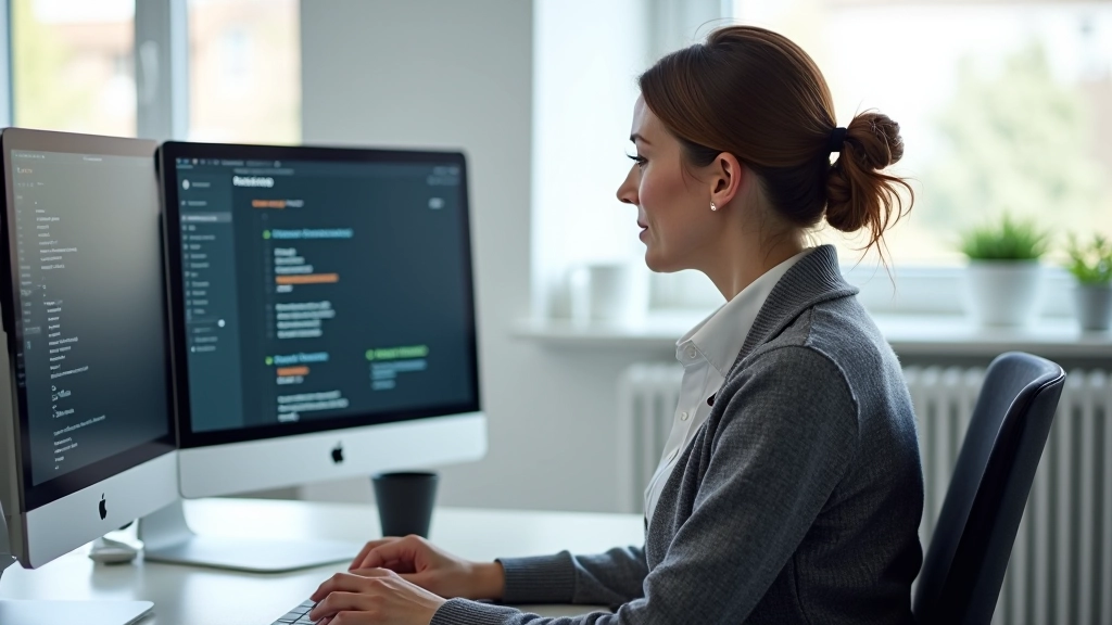 Přední pohled na monitor s otevřenou webovou stránkou zobrazující navigační menu